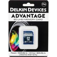 DELKIN ADVANTAGE 64GB SD UHS-I V30 Hafıza Kartı