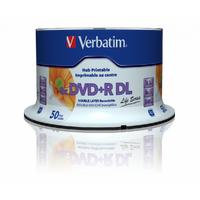 VERBATIM V DVD+R DL 8.5GB 8X PRINTABLE 50PK SPL